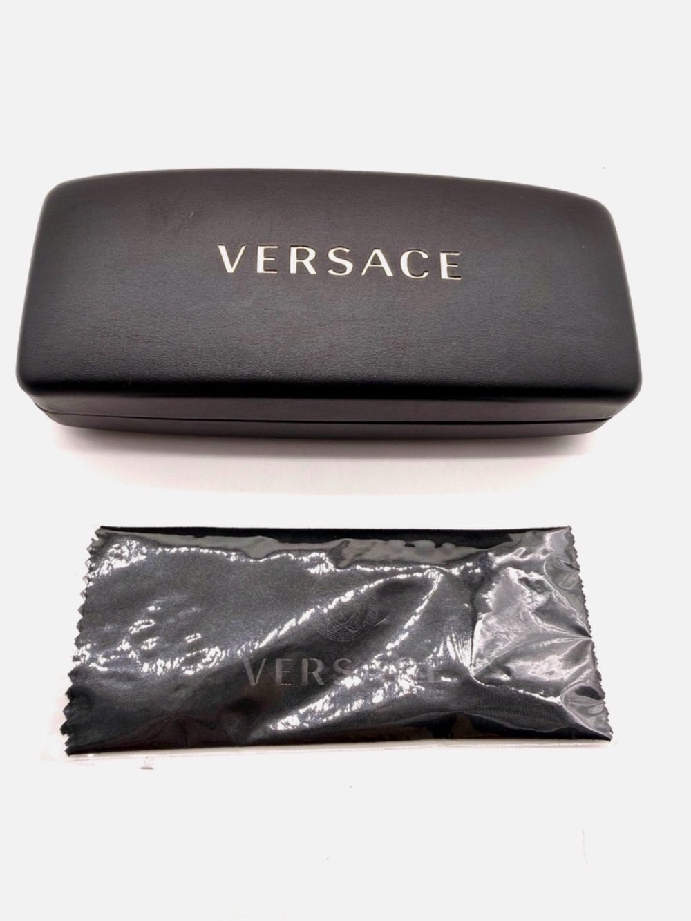 Versace Black Eyewear Case with Black Microfiber Cloth